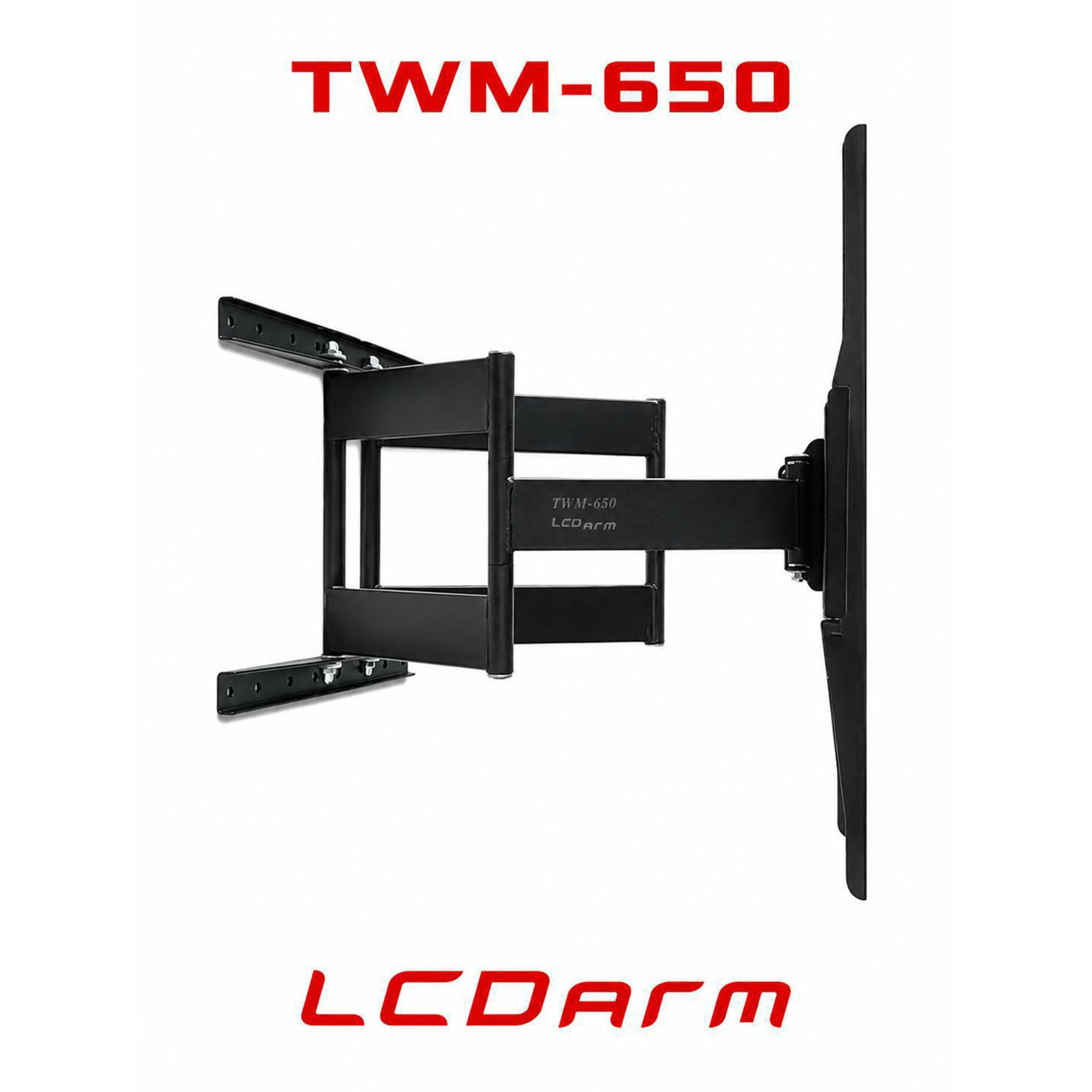 TWM-650-1 خرید پایه دیواری متحرک تلویزیون LCDarm مدل TWM-650؛ براکت فوقمستحکم برای تلویزیونهای 65 تا 105 اینچ