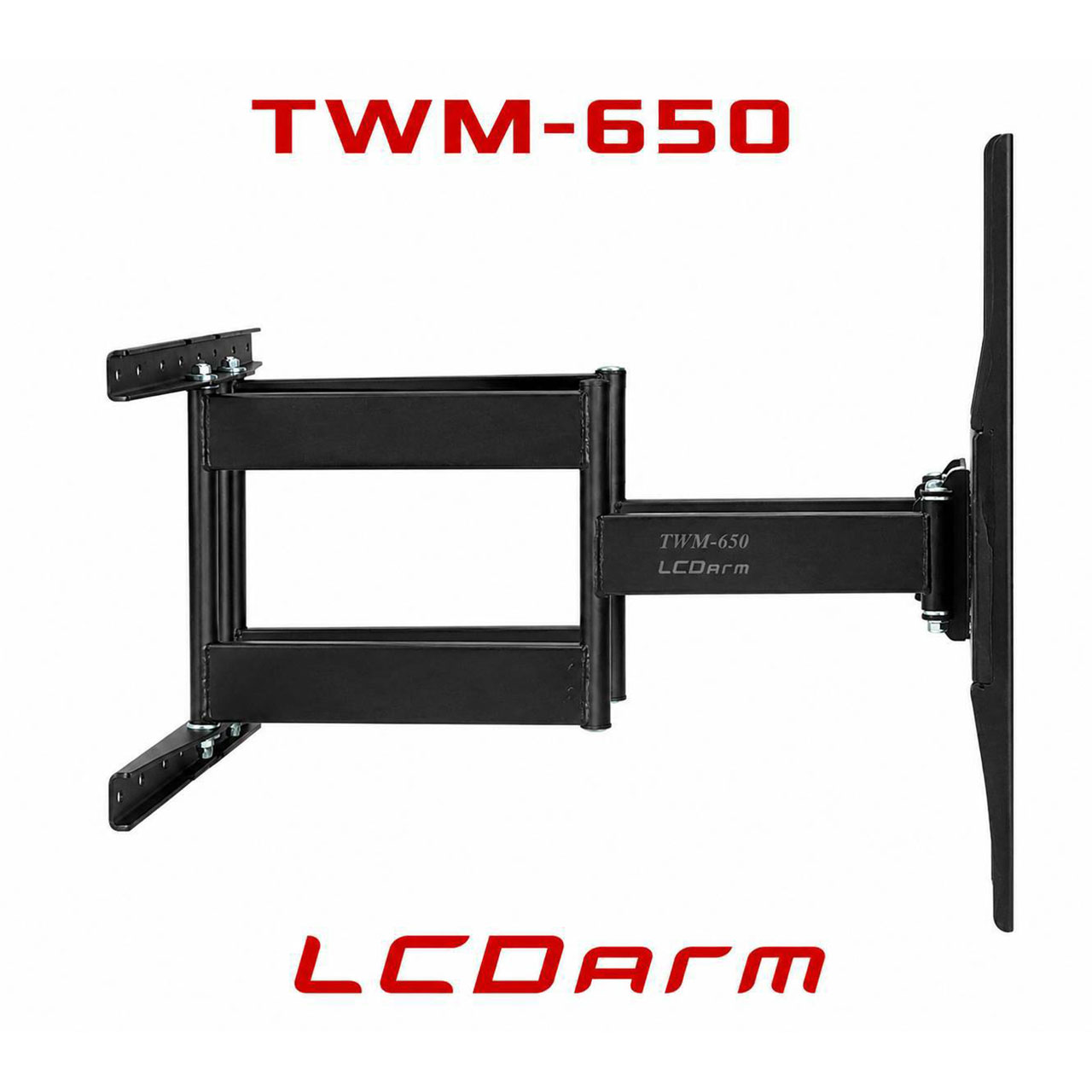 TWM-650-2 فروش پایه دیواری متحرک تلویزیون LCDarm مدل TWM-650؛ براکت فوقمستحکم برای تلویزیونهای 65 تا 105 اینچ
